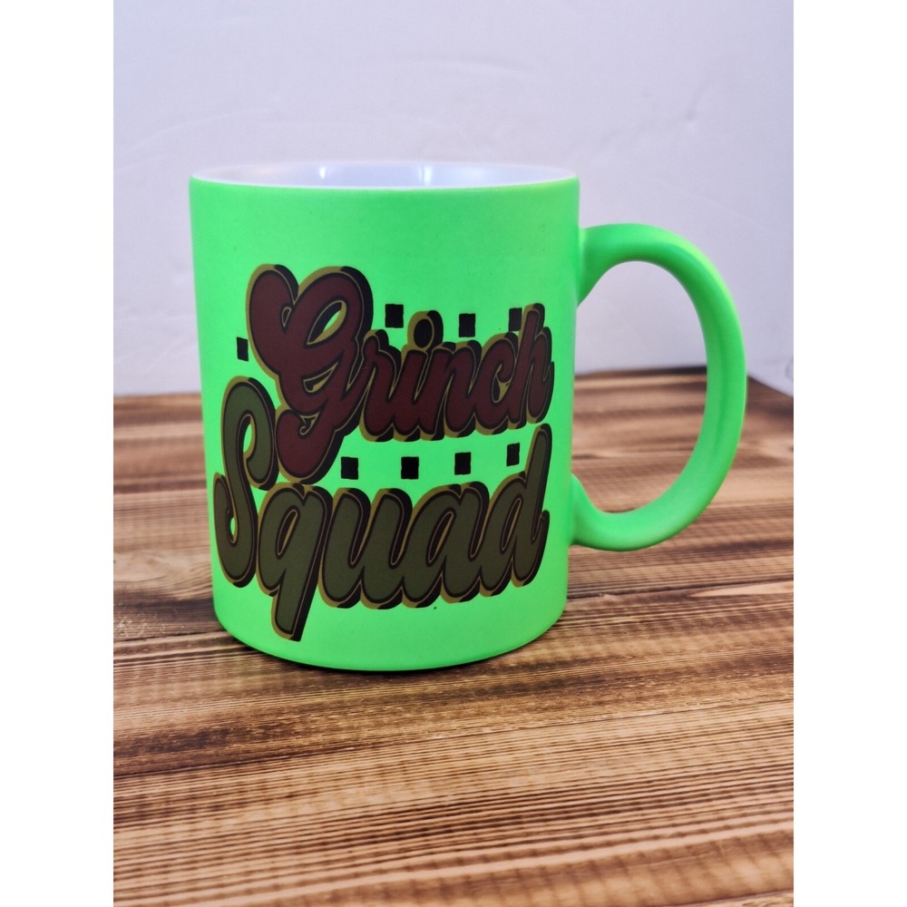 Grinch Squad‎ 15-ounce Coffee Mug. Gift Christmas Novalty Green